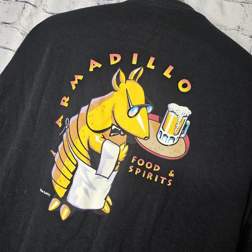 1994 Armadillo Graphic Select Weekends Food And Spirits T-Shirt Single Stitch